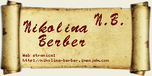 Nikolina Berber vizit kartica